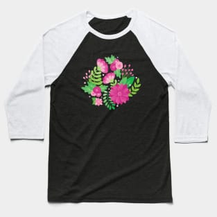 Pink flowers Baseball T-Shirt